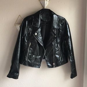 BLANK NYC Patent Leather biker jacket